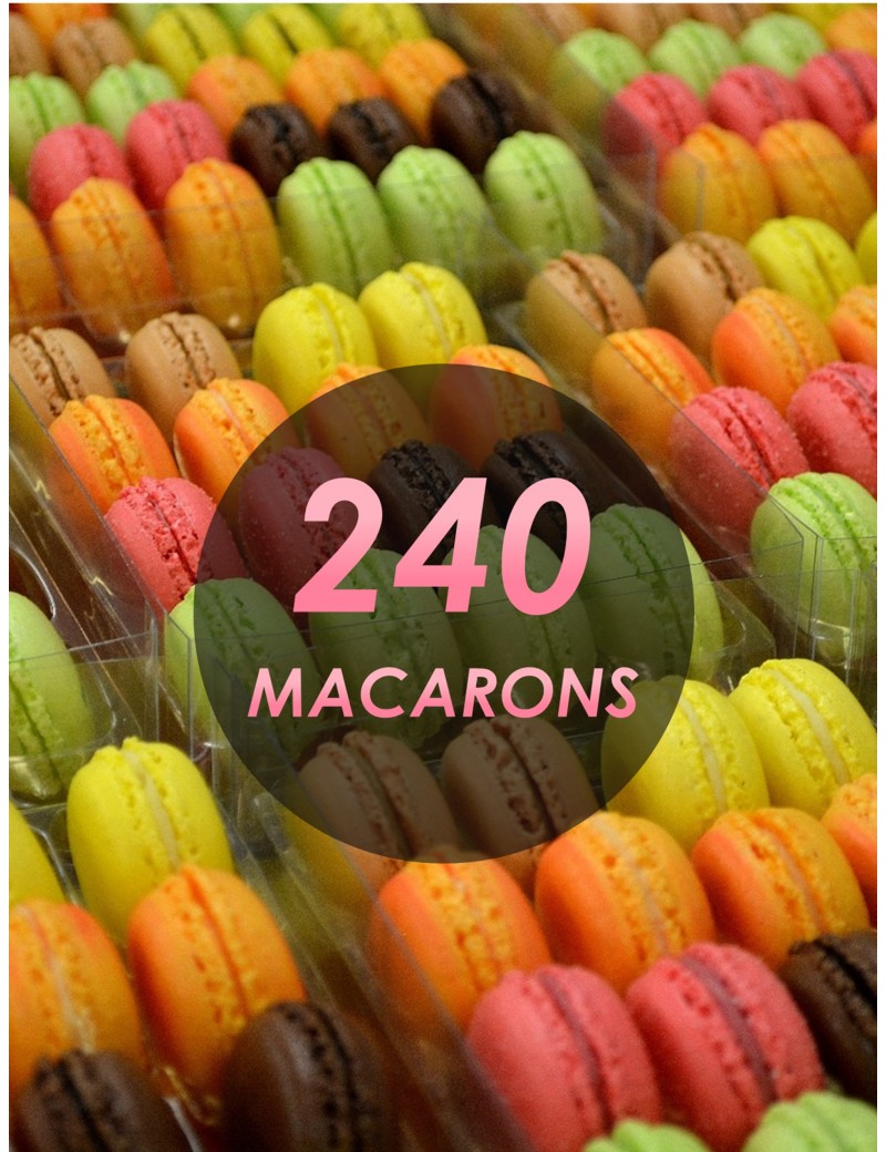 coffret 240 macarons classiques