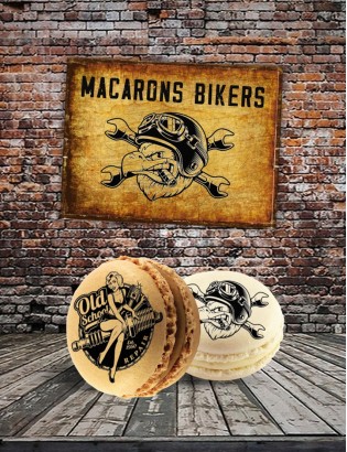 16 macarons bikers