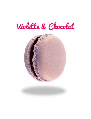 macaron Violette et chocolat - planet macarons