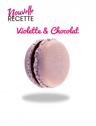 macaron violette et chocolat