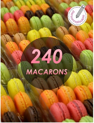 240 macarons personnalisables - planet macarons
