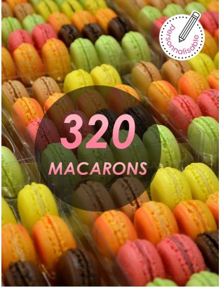 320 macarons personnalisables
