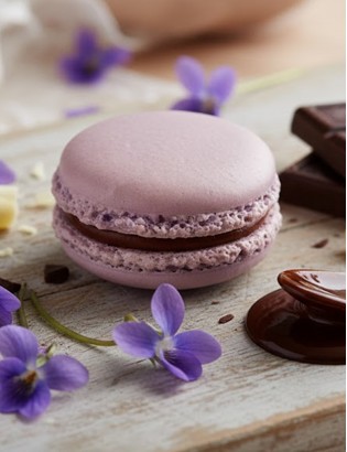 macarons violette - violette et chocolat
