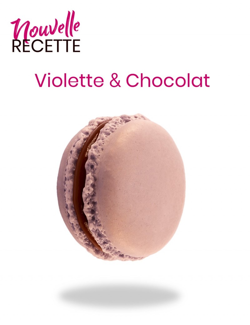macaron violette et chocolat