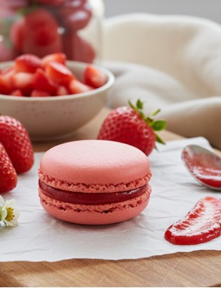 macaron fraise