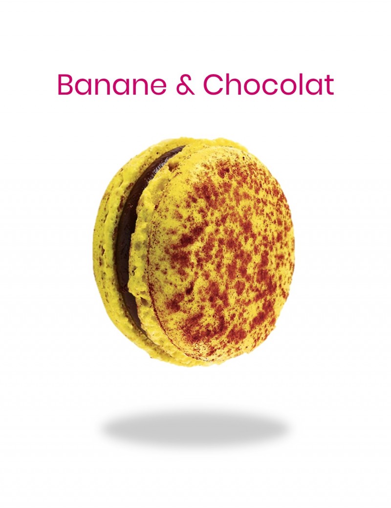 macaron banane et chocolat - planet macarons