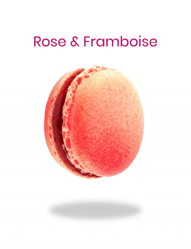macaron rose et framboise - PLANET MACARONS