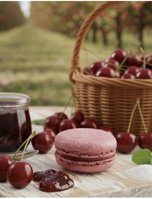 macaron à la cerise de planet macarons