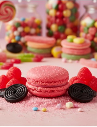 macaron fraise bonbon - fraise tagada - planet macarons