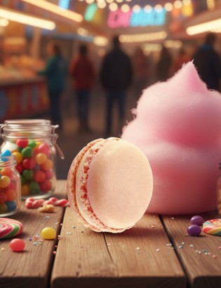 macaron barbe à papa - planet macarons