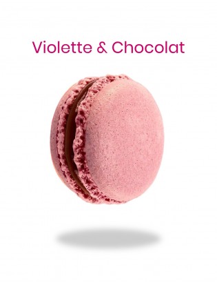 macaron violette et chocolat