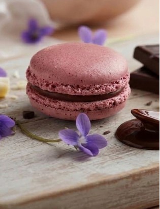 macarons violette - violette et chocolat